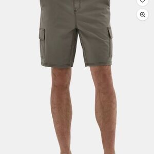 No Boundaries Men's Twill Long Cargo Shorts, 9" Inseam, Size 32